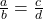 Rendered by QuickLaTeX.com \frac{a}{b} = \frac{c}{d}